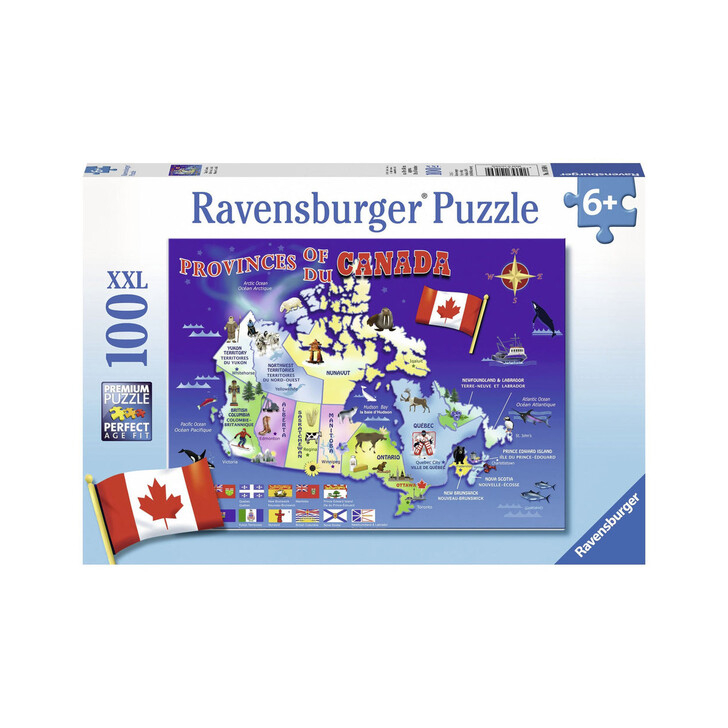 Puzzle Harta Canadei, 100 Piese