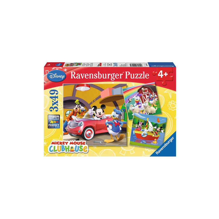 PUZZLE CLUBUL MICKEY MOUSE , 3x49 PIESE