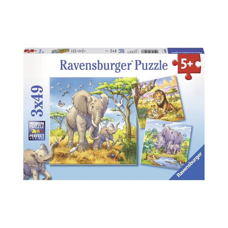 Puzzle Animale, 3X49 Piese