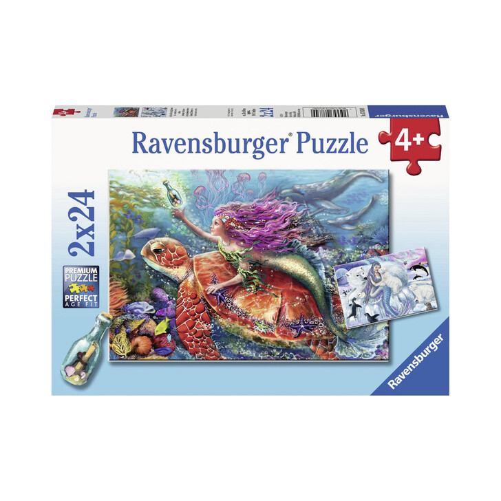 PUZZLE AVENTURA SIRENEI, 2x24 PIESE