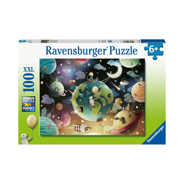 PUZZLE PLANETE SI ANIMALUTE, 100 PIESE