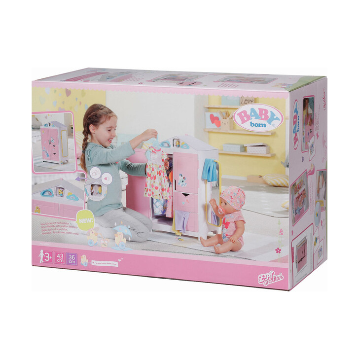 BABY born - Dulap haine cu sunete si stickere