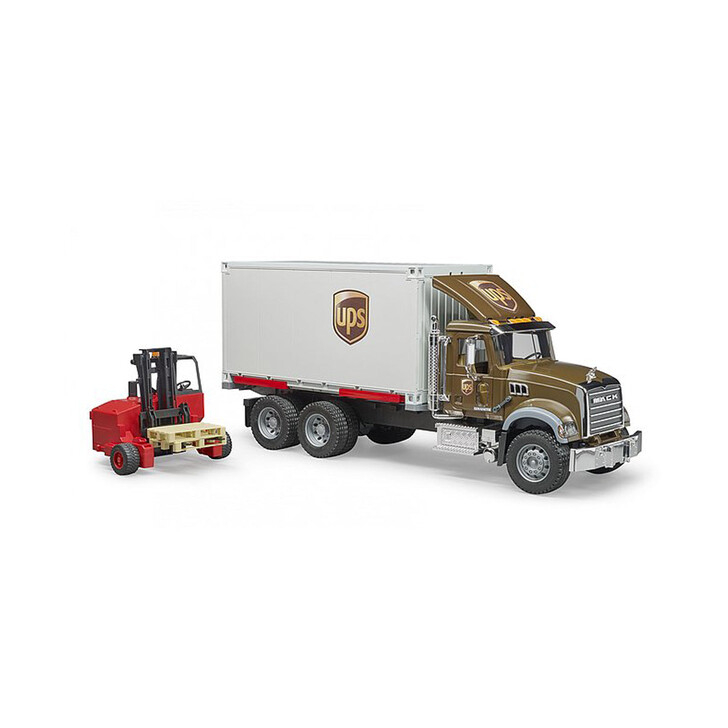 BRUDER - CAMION UPS MACK GRANITE CU STIVUITOR