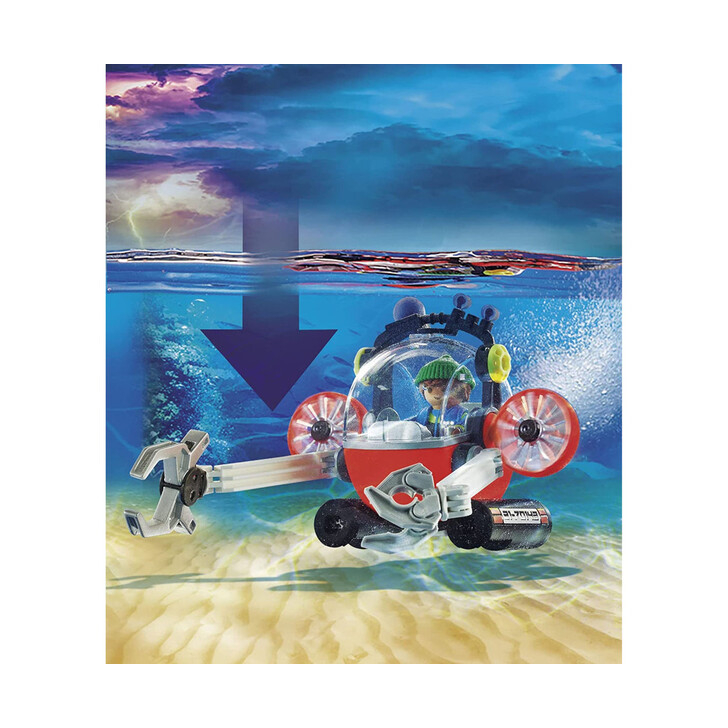 Expeditori subacvatici cu submarin cu clesti - Playmobil City Action