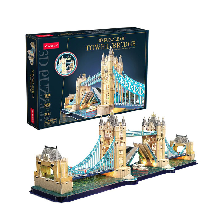 Cubic Fun - Puzzle 3D Led Tower Bridge 222 Piese