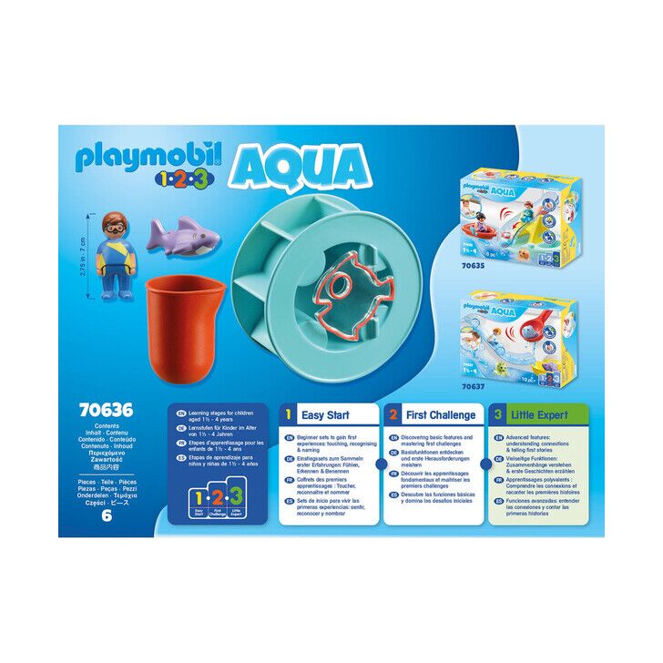 Roata De Apa Cu Pui De Rechin - Playmobil 1.2.3 Aqua