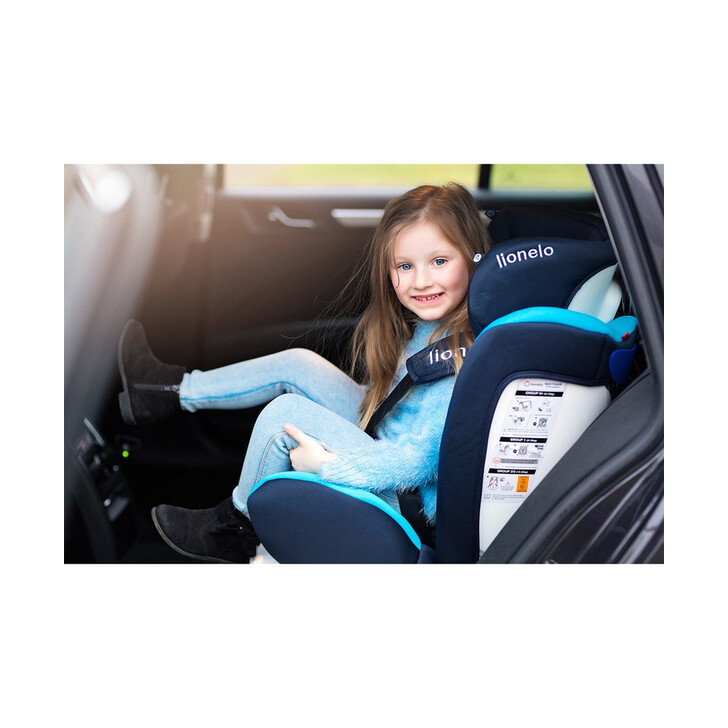 Lionelo - Scaun auto Bastiaan Pozitie de somn, Rotire 360 grade, 0-36 Kg, Cu Isofix si Centura Top Tether, Violet