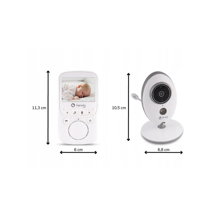 Lionelo - Videofon Babyline 5.1 , Wireless, Cu melodii, Cu doua camere independente