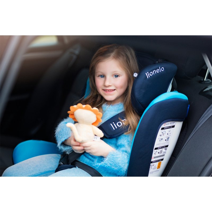 Lionelo - Scaun auto Bastiaan Pozitie de somn, Rotire 360 grade, 0-36 Kg, Cu Isofix si Centura Top Tether, Violet