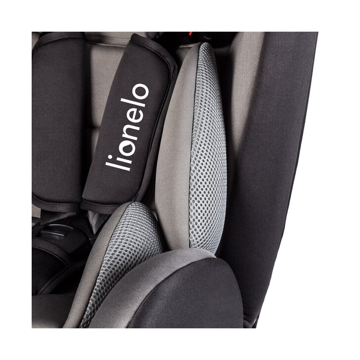 Lionelo - Scaun auto Bastiaan Pozitie de somn, Rotire 360 grade, 0-36 Kg, Cu Isofix si Centura Top Tether, Gri