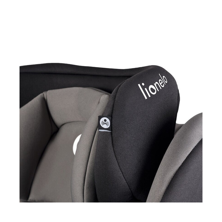 Lionelo - Scaun auto Bastiaan Pozitie de somn, Rotire 360 grade, 0-36 Kg, Cu Isofix si Centura Top Tether, Gri