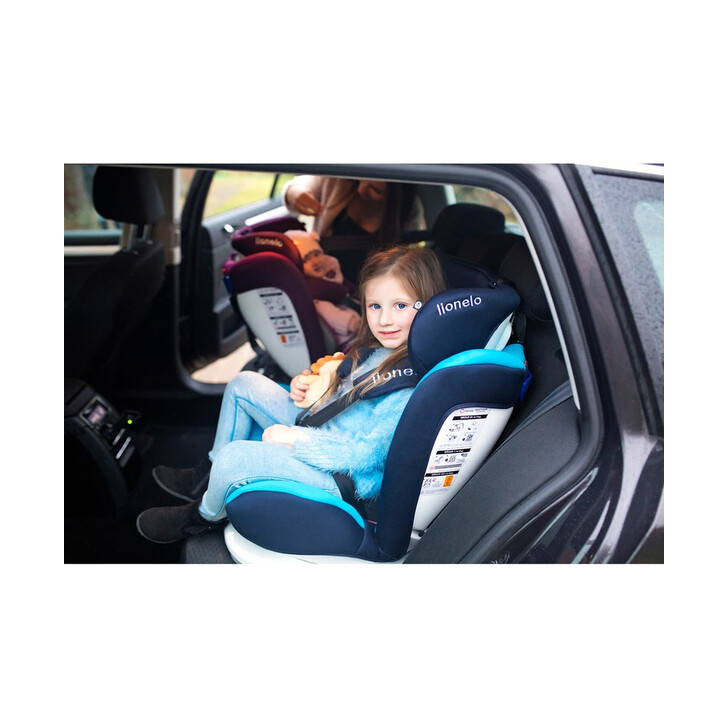 Lionelo - Scaun auto Bastiaan Pozitie de somn, Rotire 360 grade, 0-36 Kg, Cu Isofix si Centura Top Tether, Gri