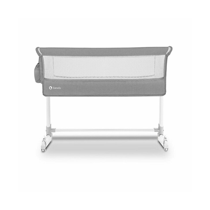 Lionelo - Patut co-sleeper Theo 2 in 1, Cu setare unghiulara, Reglabil in 5 pozitii pe inaltime, Grey