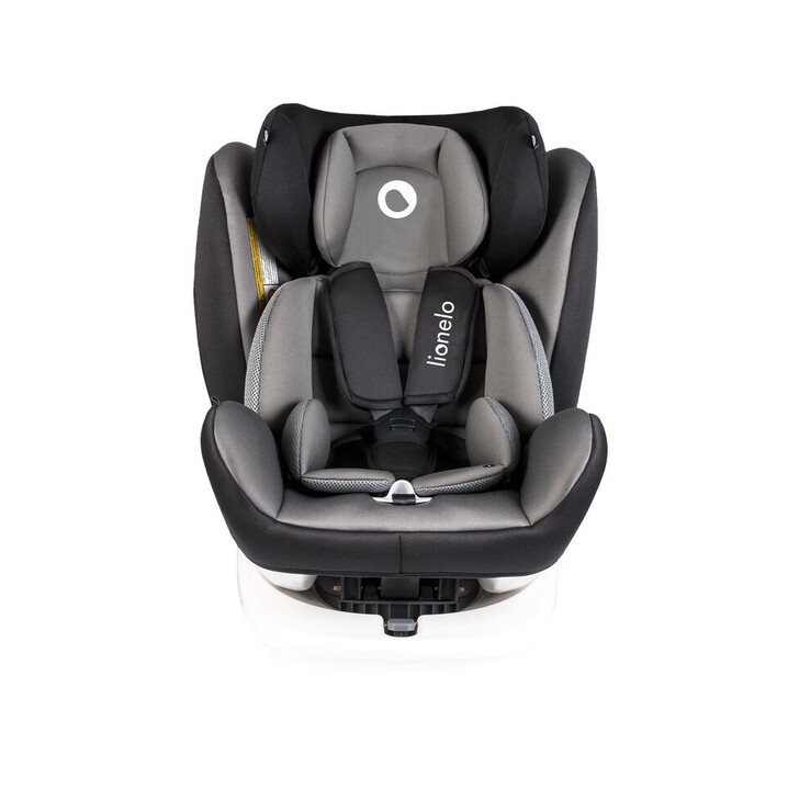 Lionelo - Scaun auto Bastiaan Pozitie de somn, Rotire 360 grade, 0-36 Kg, Cu Isofix si Centura Top Tether, Gri