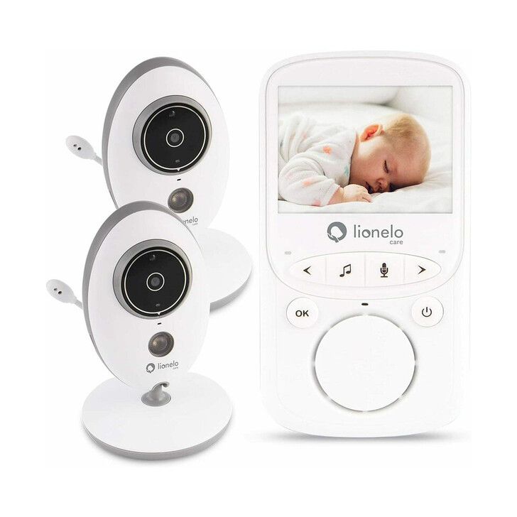 Lionelo - Videofon Babyline 5.1 , Wireless, Cu melodii, Cu doua camere independente