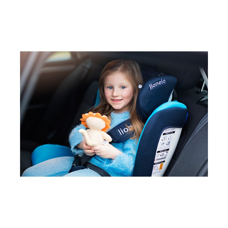 Lionelo - Scaun auto Bastiaan Pozitie de somn, Rotire 360 grade, 0-36 Kg, Cu Isofix si Centura Top Tether, Gri