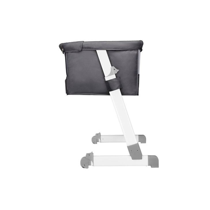 Lionelo - Patut co-sleeper Theo 2 in 1, Cu setare unghiulara, Reglabil in 5 pozitii pe inaltime, Dark Grey