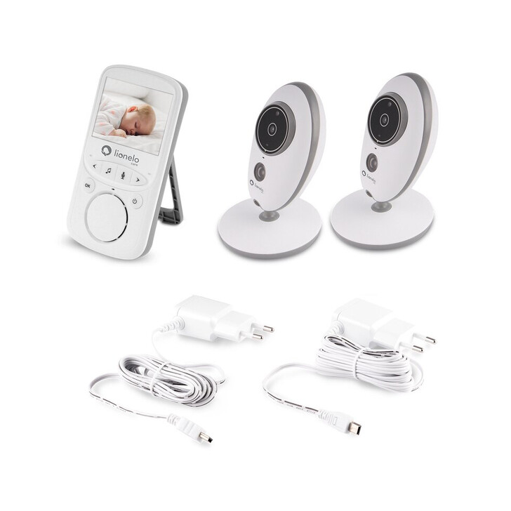 Lionelo - Videofon Babyline 5.1 , Wireless, Cu melodii, Cu doua camere independente