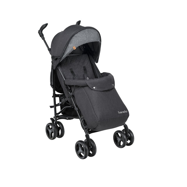 Lionelo - Carucior sport Irma, Cu husa de picioare, Cu plasa de tantari, Negru