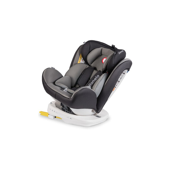 Lionelo - Scaun auto Bastiaan Pozitie de somn, Rotire 360 grade, 0-36 Kg, Cu Isofix si Centura Top Tether, Violet