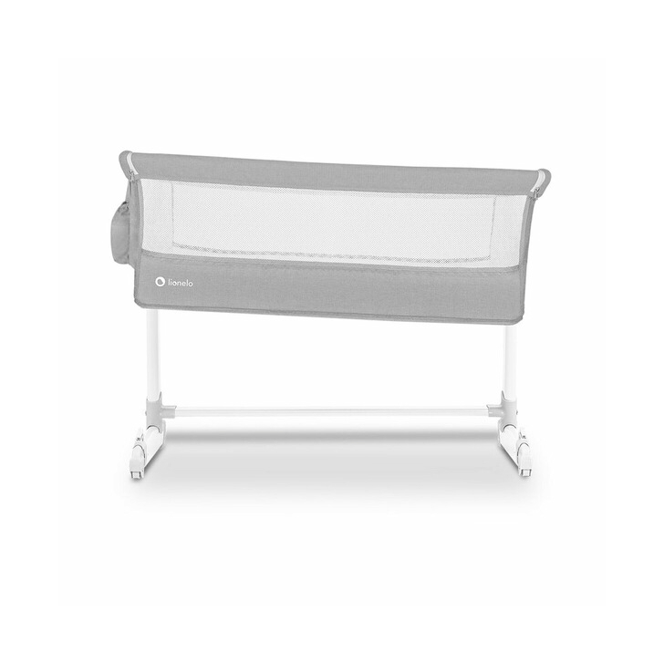 Lionelo - Patut co-sleeper Theo 2 in 1, Cu setare unghiulara, Reglabil in 5 pozitii pe inaltime, Grey