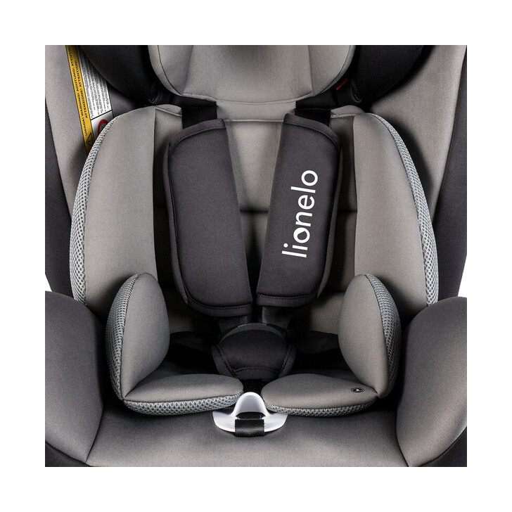 Lionelo - Scaun auto Bastiaan Pozitie de somn, Rotire 360 grade, 0-36 Kg, Cu Isofix si Centura Top Tether, Gri