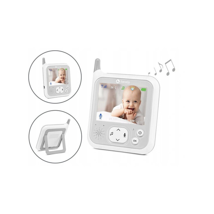 Lionelo - Videofon Babyline 7.1 , Cu melodii, Cu lampa inclusa