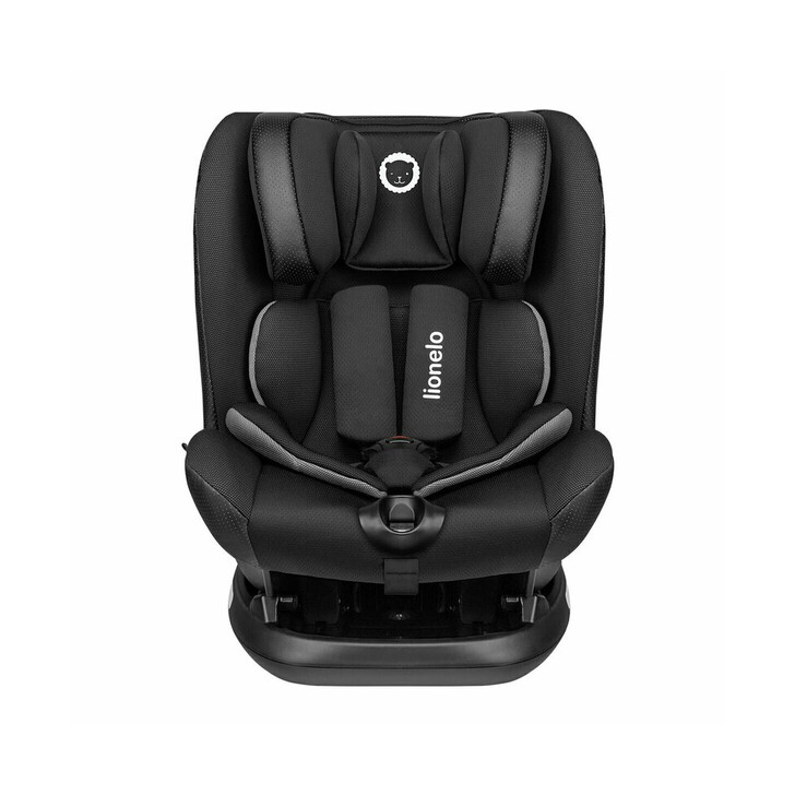 Lionelo - Scaun auto Oliver Carbon Spatar reglabil, Protectie laterala, Top Tether, 9-36 Kg, cu Isofix, Negru