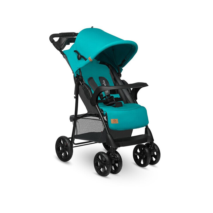 Lionelo - Carucior sport Emma Plus, Cu tavita, 2 Suporturi pentru pahar, Geanta accesorii, Vivid Turquoise