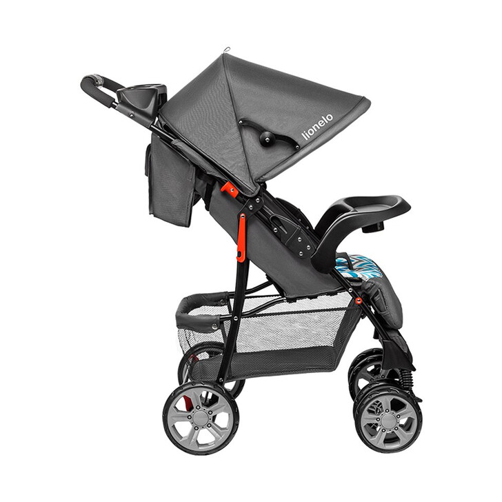 Lionelo - Carucior sport Emma Plus, Cu tavita, 2 Suporturi pentru pahar, Geanta accesorii, Blue Scandi