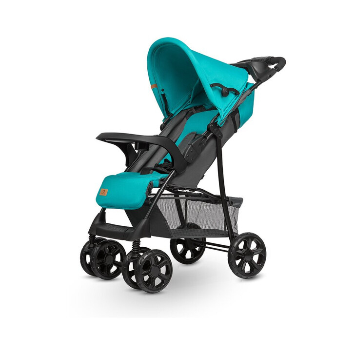 Lionelo - Carucior sport Emma Plus, Cu tavita, 2 Suporturi pentru pahar, Geanta accesorii, Vivid Turquoise