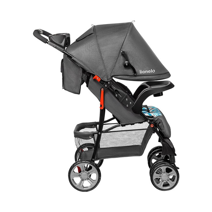 Lionelo - Carucior sport Emma Plus, Cu tavita, 2 Suporturi pentru pahar, Geanta accesorii, Blue Scandi