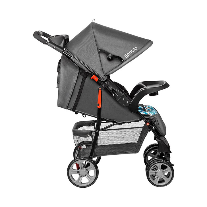 Lionelo - Carucior sport Emma Plus, Cu tavita, 2 Suporturi pentru pahar, Geanta accesorii, Blue Scandi