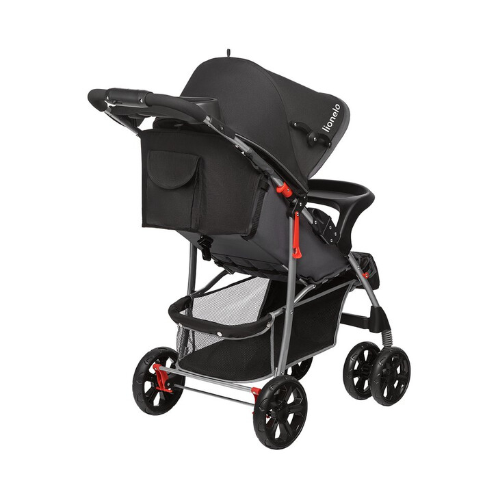 Lionelo - Carucior sport Emma Plus, Cu tavita, 2 Suporturi pentru pahar, Geanta accesorii, Stone