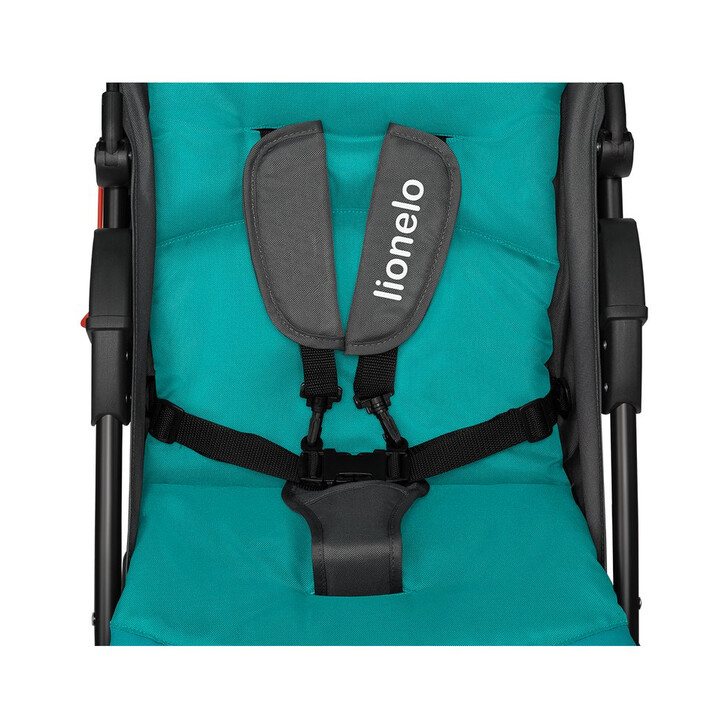 Lionelo - Carucior sport Emma Plus, Cu tavita, 2 Suporturi pentru pahar, Geanta accesorii, Vivid Turquoise