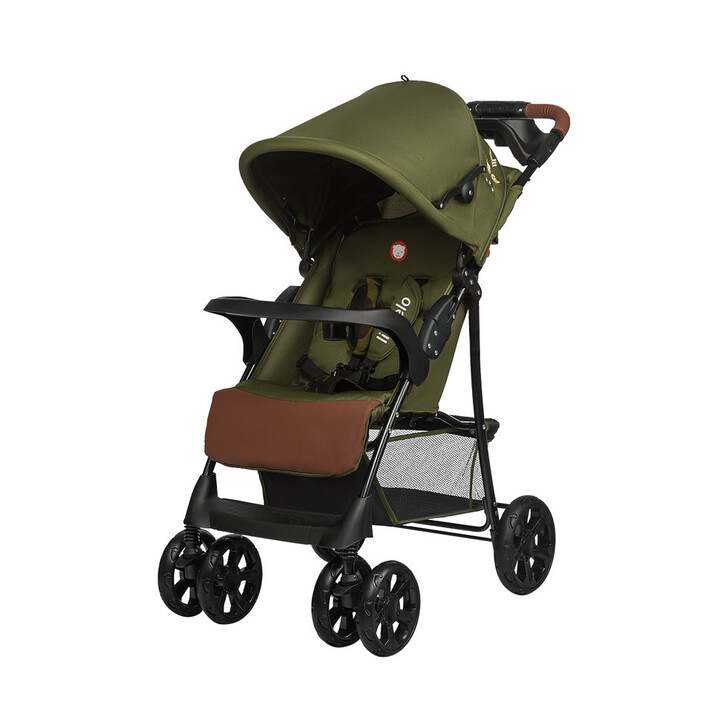 Lionelo - Carucior sport Emma Plus, Cu tavita, 2 Suporturi pentru pahar, Geanta accesorii, Forest Green