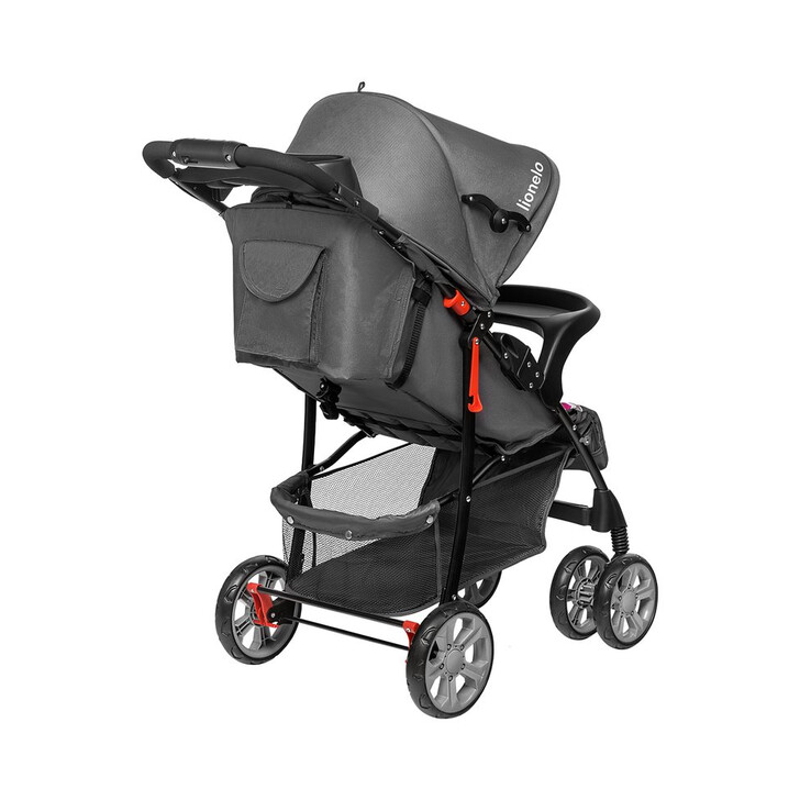 Lionelo - Carucior sport Emma Plus, Cu tavita, 2 Suporturi pentru pahar, Geanta accesorii, Pink Scandi