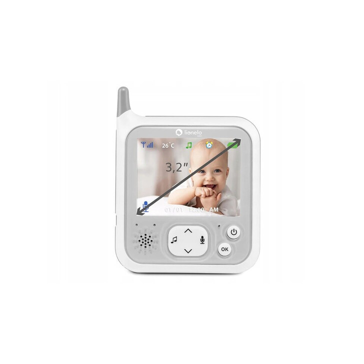 Lionelo - Videofon Babyline 7.1 , Cu melodii, Cu lampa inclusa