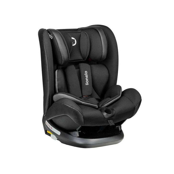 Lionelo - Scaun auto Oliver Carbon Spatar reglabil, Protectie laterala, Top Tether, 9-36 Kg, cu Isofix, Negru