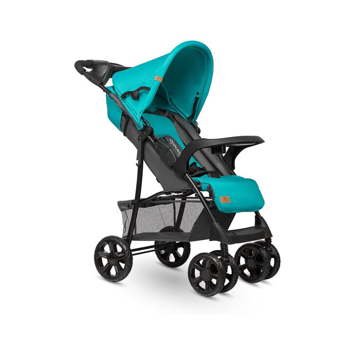 Lionelo - Carucior sport Emma Plus, Cu tavita, 2 Suporturi pentru pahar, Geanta accesorii, Vivid Turquoise