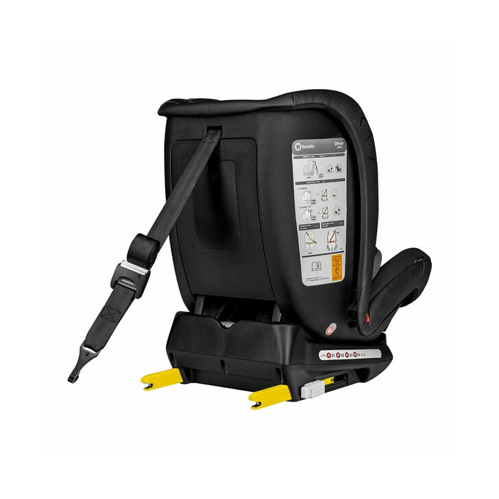 Lionelo - Scaun auto Oliver Carbon Spatar reglabil, Protectie laterala, Top Tether, 9-36 Kg, cu Isofix, Negru