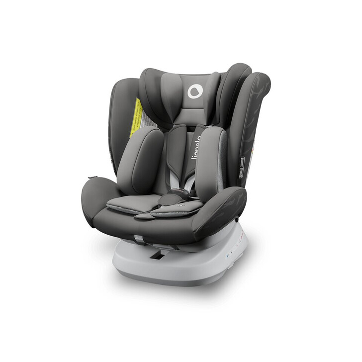 Lionelo - Scaun auto Bastiaan One Pozitie de somn, Protectie laterala, Rotire 360 grade, Top Tether, 0-36 Kg, cu Isofix, Gri