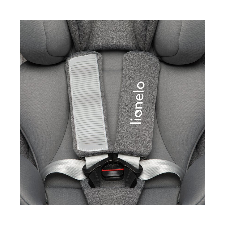 Lionelo - Scaun auto Bastiaan RWF Pozitie de somn, Protectie laterala, Rotire 360 grade, 0-36 Kg, Cu Isofix si Centura Top Tether, Gri