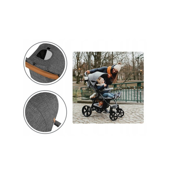 Lionelo - Carucior sport Annet Plus, De la nastere, Cu accesorii, 0 - 22 Kg, Gri