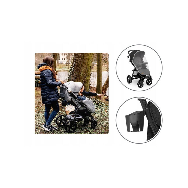 Lionelo - Carucior sport Annet Plus, De la nastere, Cu accesorii, 0 - 22 Kg, Negru