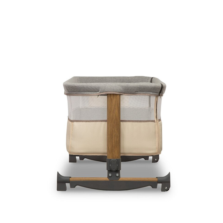 Lionelo - Patut co-sleeper Leonie Cu sistem de leganare, Cu setare unghiulara, Reglabil in 5 pozitii pe inaltime, Beige Sand