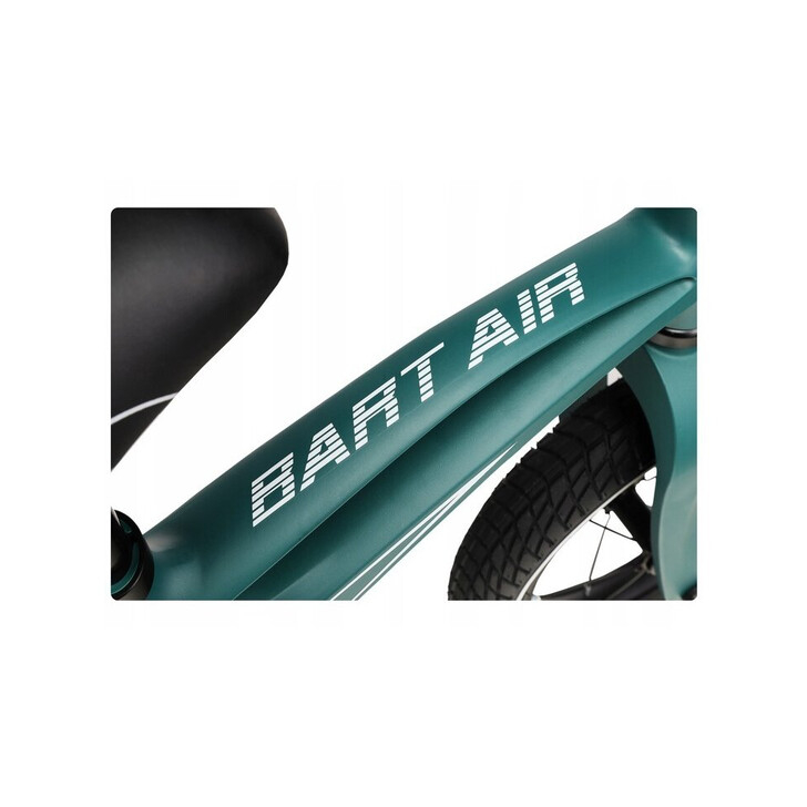 Lionelo - Bicicleta cu roti gonflabile, cu cadru din magneziu, fara pedale, 12 inch, Bart, Green Forest
