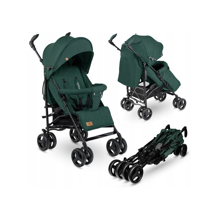 Lionelo - Carucior sport Irma, Cu husa de picioare, Cu plasa de tantari, Verde Inchis