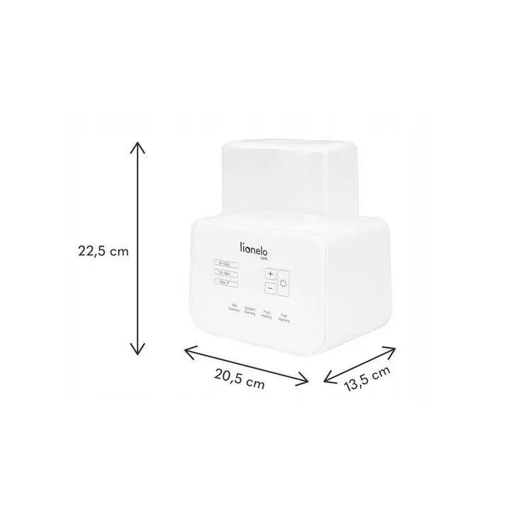 Lionelo - Incalzitor biberoane ThermUp Double, 2 biberoane, 3 - 5 min, Temperatura constanta pana la 24 h, Sterilizare, Dezghetare, Fara BPA, Alb