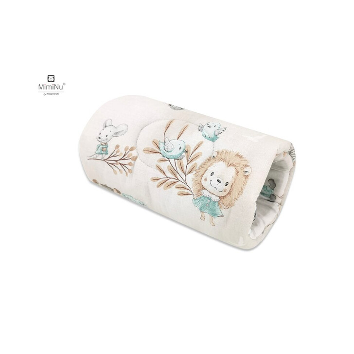 MimiNu - Perna pentru alaptat tip manson, Din bumbac, 25 cm, Zoo on Bikes Nugat